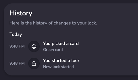 Lock history