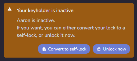 Alert for inactivity